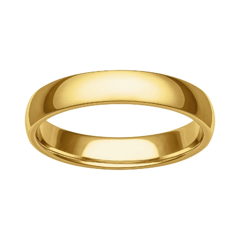 Customizable Gold Ring-4MM Wedding Ring in 14KT Yellow Gold. Size 9