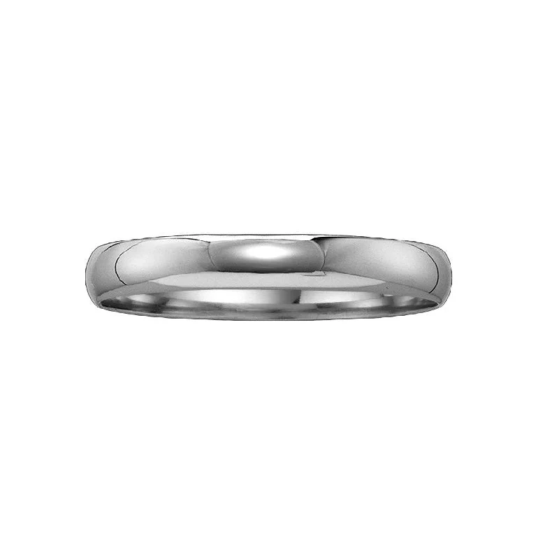 Classic Gold Wedding Ring-3MM Wedding Ring in 10KT White Gold