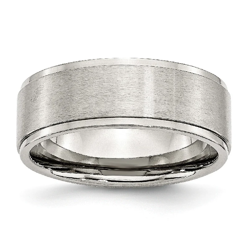 Unique Wedding Rings-8MM Wedding Ring in Stainless Steel