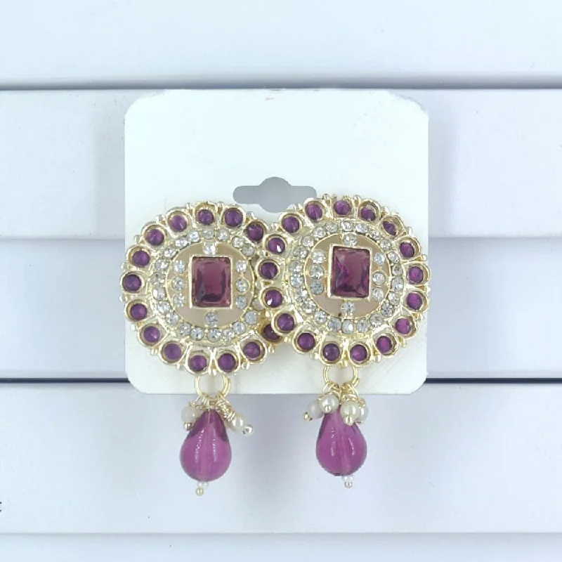 Casual Stud Earrings-Corbeda Fashion Gold Plated Dangler Earrings