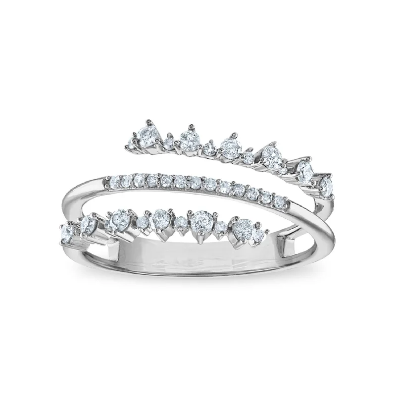 Women’s Stackable Rings-1/3 CTW Diamond Fashion Ring in 10KT White Gold