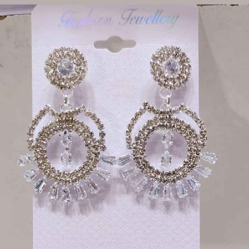 Acrylic Hoop Earrings-Tip Top Jewellers Crystal And Austrian Stone Dangler Earrings