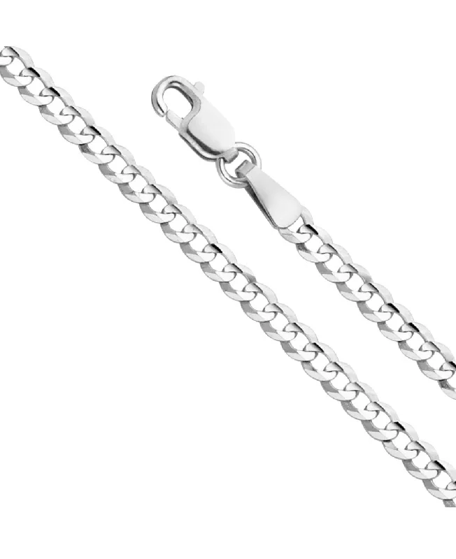 Luxury Diamond Necklace-3mm Cuban Link Chain Necklace, Stainless Steel