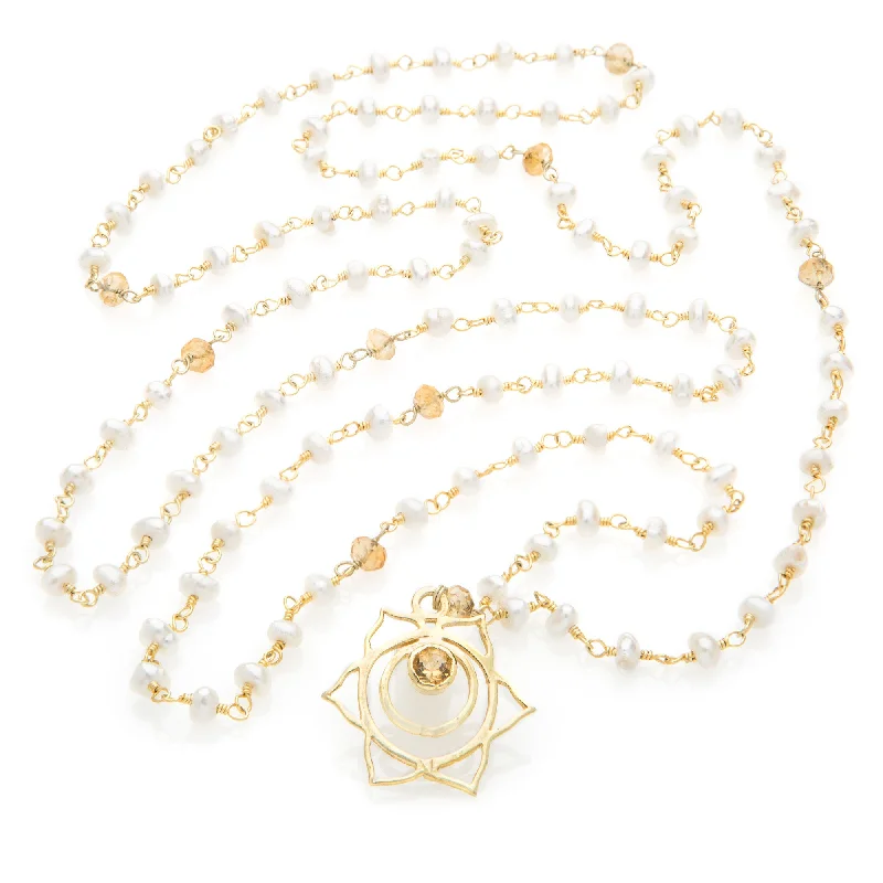 Luxury Diamond Necklace-Swadhisthana Chakra Pendant Mala