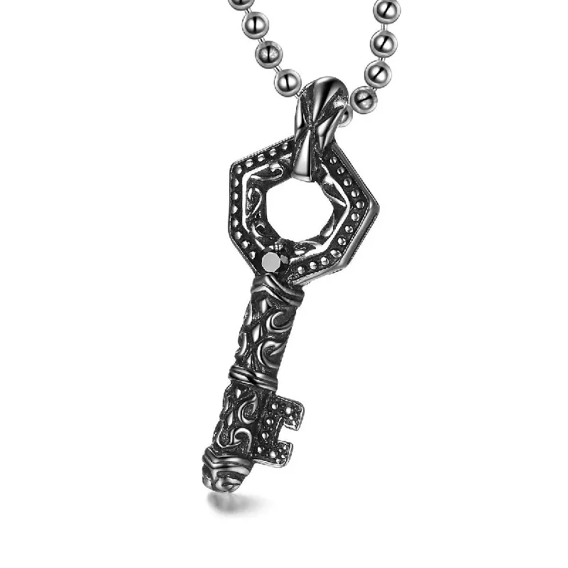 Modern Pendant Necklace-Tribal Key Necklace