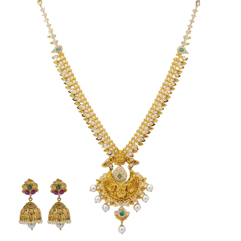 Fashionable Choker Necklace-22K Gold Ananya Laxmi Jewelry Set